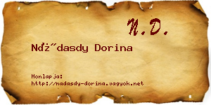 Nádasdy Dorina névjegykártya