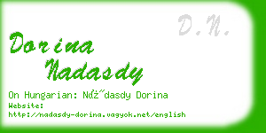 dorina nadasdy business card